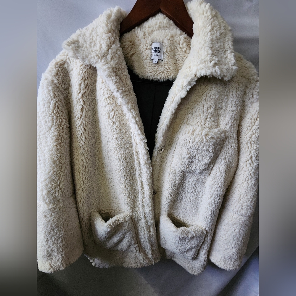 Opening Ceremony Faux Fur Coat. Size 2 (Fits Like Medium)